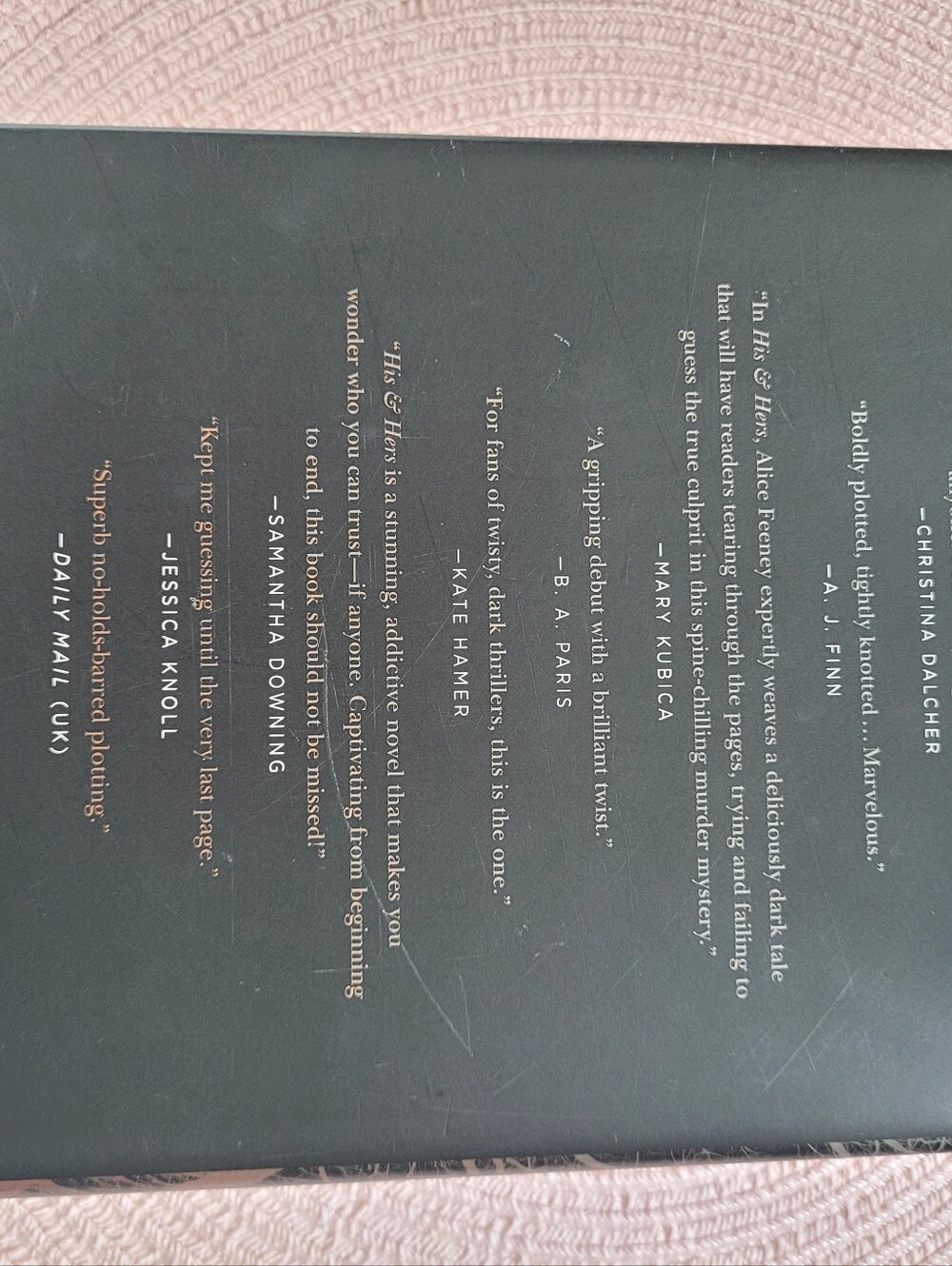 Alice Feeney — His & Hers (Black with Red Accent) Hardcover Book - Picture 7 of 11